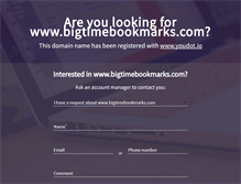 Tablet Screenshot of bigtimebookmarks.com